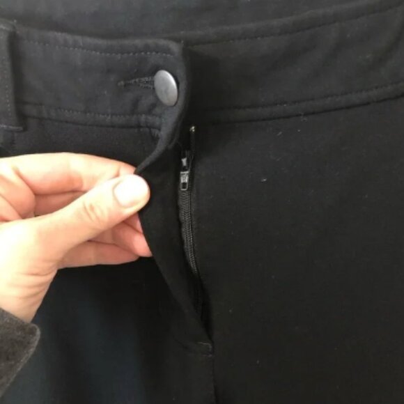 Eileen Fisher Straight Leg Business Casual Black Pants - Size Medium - Picture 2 of 8